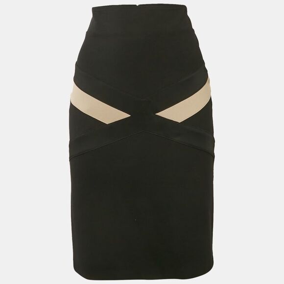 Class By Roberto Cavalli Black Jersey Pencil Skirt M